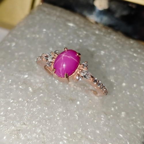 Ruby star and diamond silver - and,