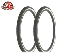 ALTA Bicycle 24" x 1.75" S-2 Tire WhiteWall Schwinn Style CLASSIC Mini BRICK.