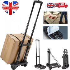 40KG Collapsible Folding Hand Truck Dolly Portable Trolley Luggage Push Cart UK