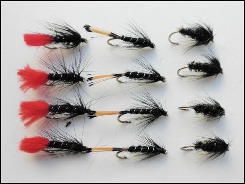 Wet trout flies - trout, flies,