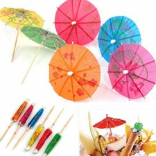 30 Mixed Paper Cocktail Umbrellas Parasols for Party Tropical Drinks Accessories