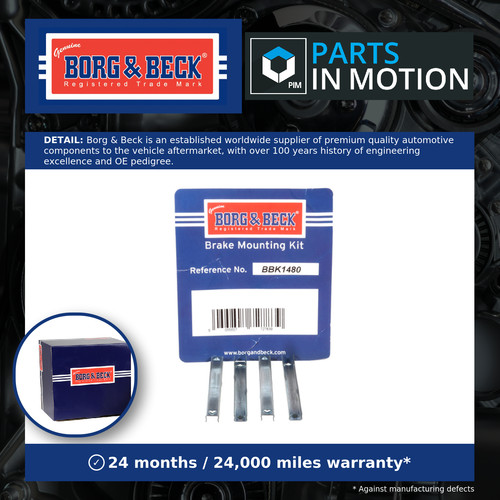 Brake pad fitting kit rear - pad,