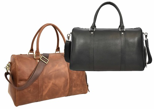 Men real leather holdall - men's,