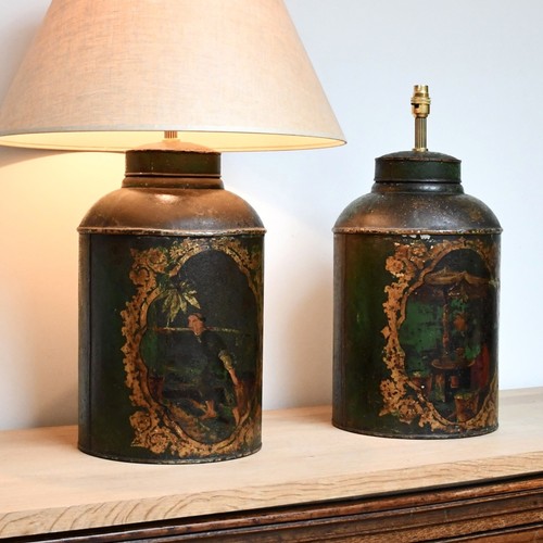 Pair regency toleware - regency,