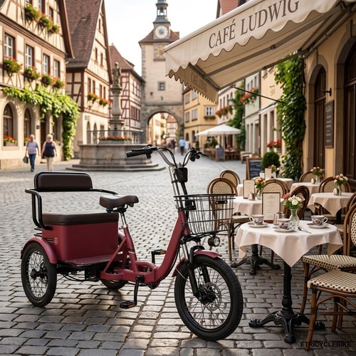 Red e cargo tricycle - red,