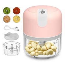 Electric Mini Food Chopper 300ml USB Rechargeable – Garlic Onion Nuts Grinder