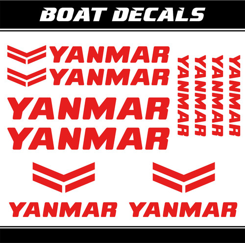 Yanmar decals motorboat engine - yanmar,