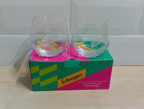 Schweppes tumbler glasses - schweppes,