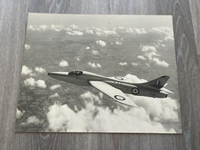 1950s large photo on board - hawker hunter jet  ( from hawker aircraft ltd )