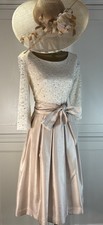 Eliza J UK 12 Cream Gold Dress