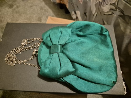 Hobbs green silk purse bag - hobbs,