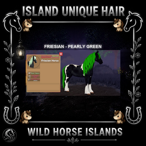 Wild horse islands friesian - horse,