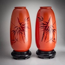 Pair flying horse red - pair,