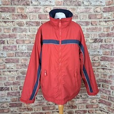 GTI Gentini Nautical Coat Mens Medium Red Cromdale Fleece Lined Wind Breaker