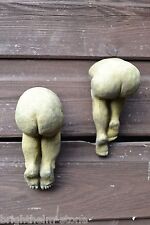 Pair Cheeky bottoms bums wall plaques funny home or garden ornaments 13cm/5" H
