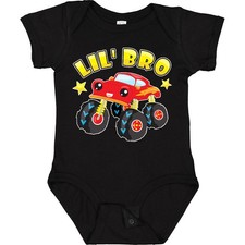 Inktastic Monster Truck Little Bro Baby Bodysuit Lil Brother Pickup Racing Big