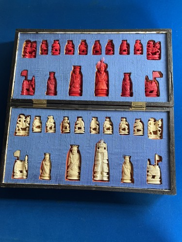 Antique bovine bone - antique, chess