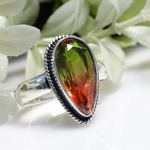 Watermelon tourmaline pear - watermelon,