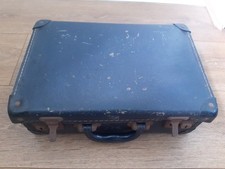 Vintage Suitcase Blue Cheney Fibre with lined Interior England