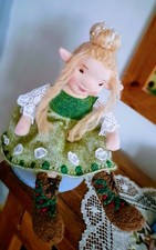 Elf Girl Waldorf Doll - Hand Knitted Unique Craft Dolls - New