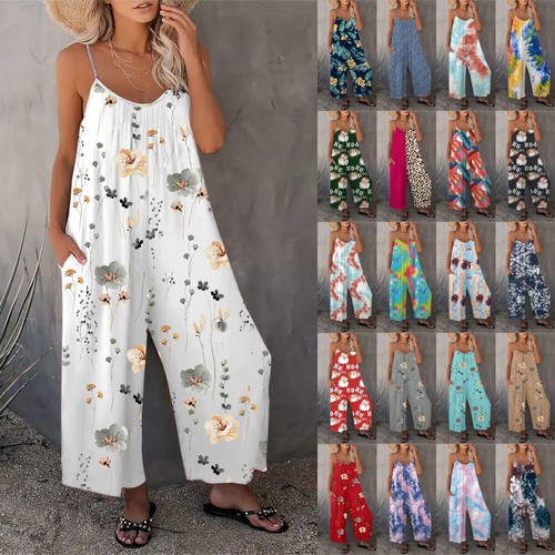 Ladies print overalls - print,