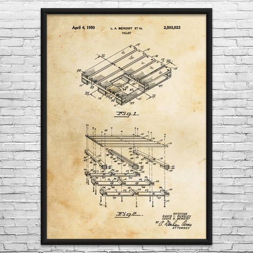 Shipping pallet patent wall - shipping,