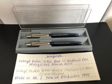 Vintage Parker Jotter Blue CT Pen & Pencil Set