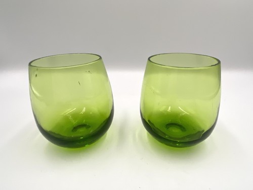 Vintage pair green drinking - pair,