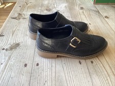 Women’s Black Brogue Shoes, Size 38