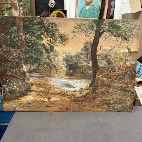Antique 1883 victorian oil - 1883,