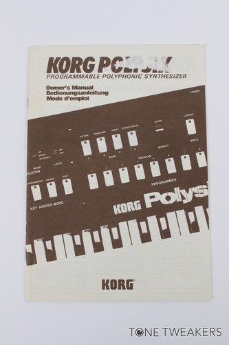 Korg polysix owners manual - owners,