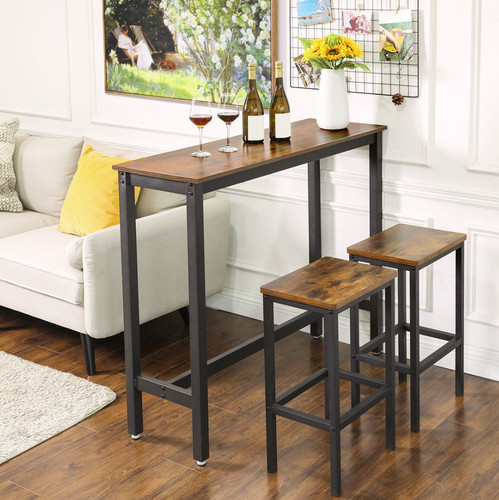 Industrial brown kitchen bar - kitchen,