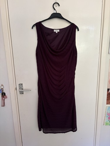 Deep purple slinky midi dress - purple,