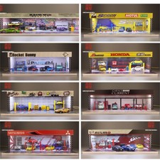 1/64 Diorama Car Garage Model Car Parking Lot Backdrop Scene Display Model Toy