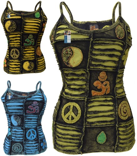 Cotton strap tank - om,