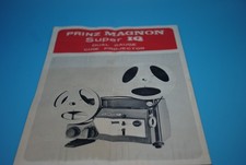 Vintage Booklet Prinz Magnon super IQ dual guage 8MM Projector,  Instructions 