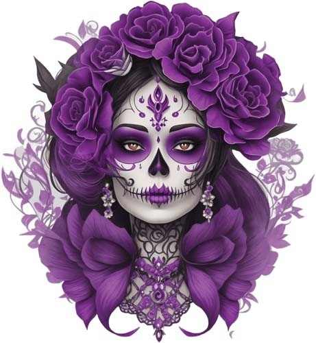 Floral halloween mexican - floral,