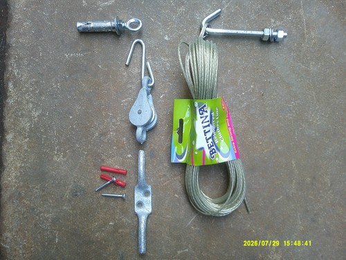 Washing line pulley kit - line,