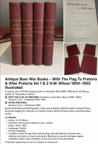 Antique boer war - boer, books