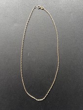 Elegant 9ct Gold Fine Rope Chain Necklace – 36cm – 1.59g - excellent condition