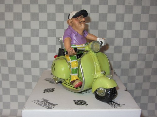 Resin caricature golf scooter - resin,