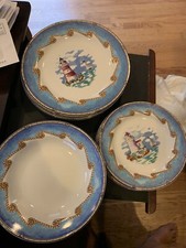Set of 12 Fitz & Floyd Omnibus Shore Lights 4-Bowls,4 Salad & 4 Dinner Plates 