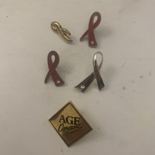 CANCER RESEARCH AGE CONCERN JOB LOT ENAMEL PIN BADGES 
