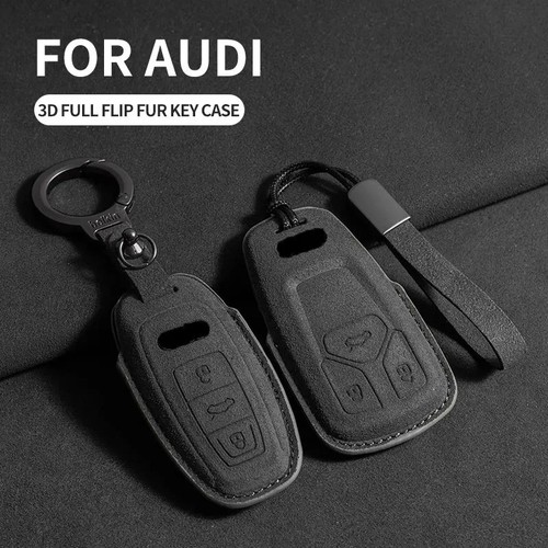Suede car key cover - suede,