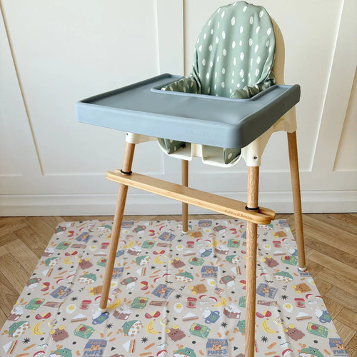 Splash mat for under highchair - mat,