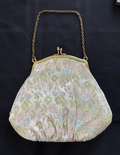Vintage floral brocade evening - floral,
