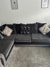 DFS Corner Sofa with Swivel Chair and Puffy