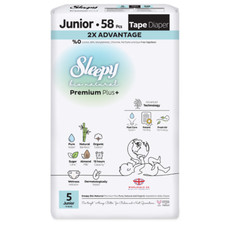 Sleepy PREMIUM Nappies Newborn Size 5 (11-20 kg) 3 Pack 174 pcs BULK SAVINGS