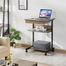 Small Rolling Desk Laptop PC