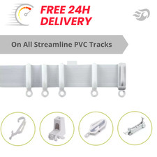 Streamline Bendable PVC Plastic Curtain Track Rail Set for Straight &Bay Windows